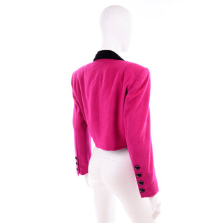 Escada Pink Cropped Vintage Jacket by Margaretha Ley 1980s