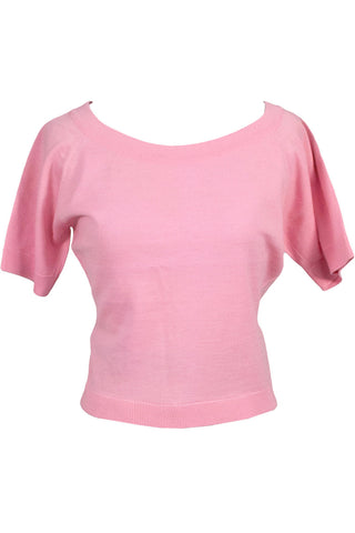 Mirsa 1950s vintage pink sweater 100% wool Italy - Dressing Vintage