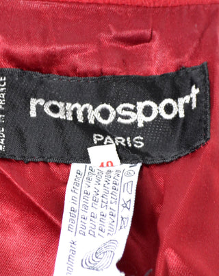 Ramosport red wool vintage coat Paris France