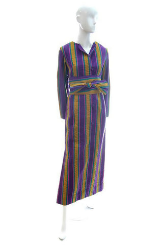 Boho Caftan Striped Dress 