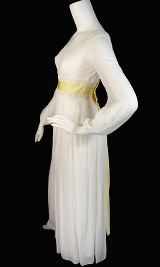 Vintage 60s silk chiffon dress 1960's palazzo pants