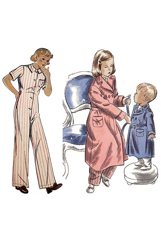 Vintage Childrens Pajama Robe patterns