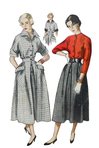 1949 Simplicity 3033 Blouse and Skirt Vintage Sewing Pattern