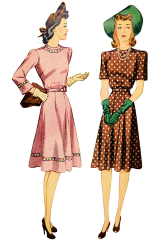 Simplicity 3977 Vintage 1941 Dress Sewing Pattern