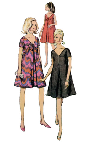 1967 Simplicity 7335 Vintage Mini Dress Pattern