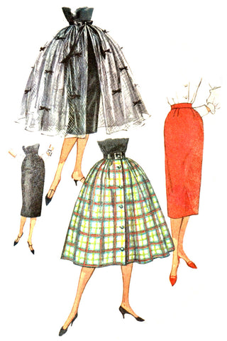 Uncut Simplicity 2609 vintage skirt pattern 1950s - Dressing Vintage