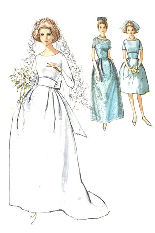 Vintage Wedding Dress pattern Simplicity 5342 32B - Dressing Vintage