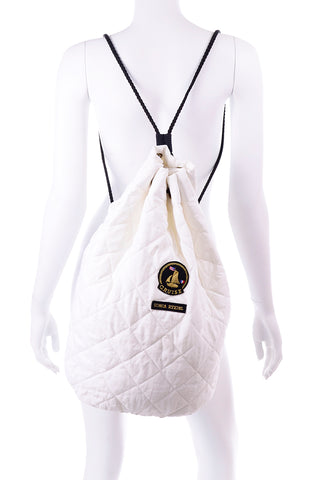 White Sonia Rykiel Cruise Backpack or Drawstring Bag