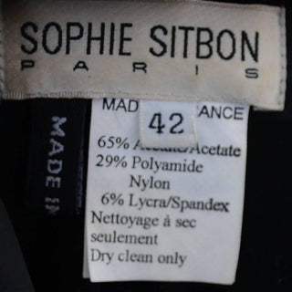 Sophie Sitbon Paris 1990's black vintage dress size 42