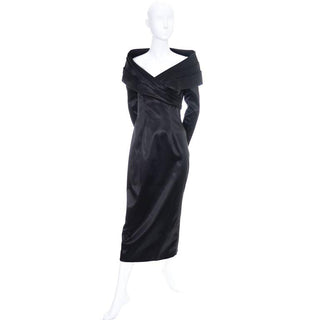 Shawl collar vintage evening gown by Sophie Sitbon from the 1990s