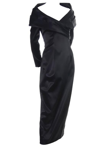 Sophie Sitbon black stretch sexy evening gown