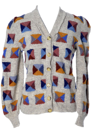 Rare Susan Duckworth Vintage Sweater Hand Knitted England - Dressing Vintage