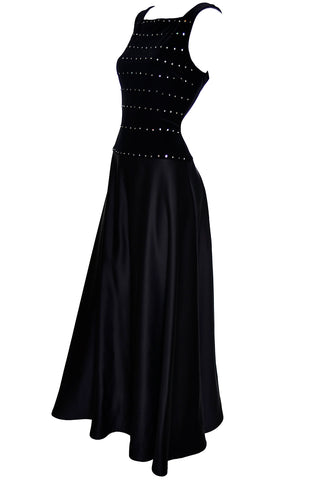 1990s Black Tadashi Vintage Evening Gown