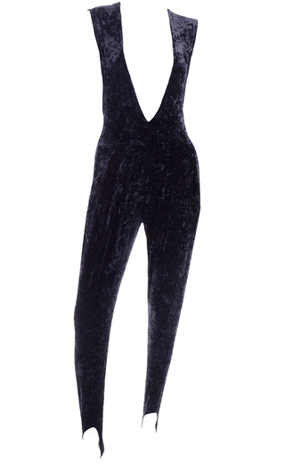 Tapemeasure New York Black Crushed Velvet Jumpsuit