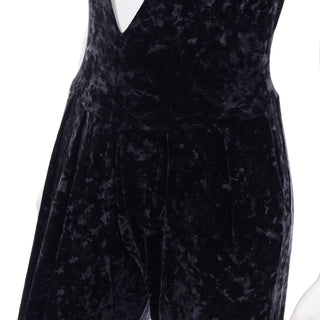 Designer Tapemeasure New York Black Crushed Velvet Jumpsuit