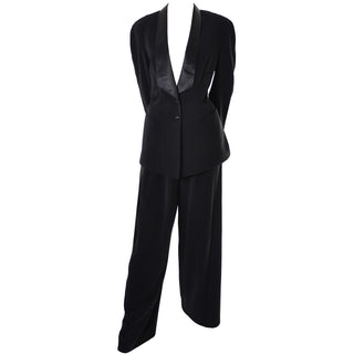 Thierry Mugler Vintage Tuxedo Style Pantsuit France Size 38 - Dressing Vintage