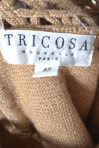 Vintage Tricosa Nouvelle Paris copper gold sparkle top - Dressing Vintage