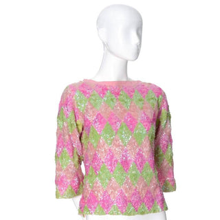 1960's diamond pattern sweater