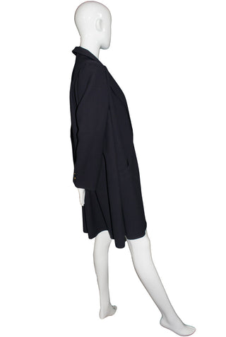 Vintage Valentino Mint condition midnight navy blue swing coat SOLD - Dressing Vintage