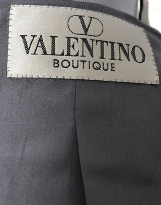 Exceptional Vintage Valentino Wool Silk Skirt Suit with Chain Detail - Dressing Vintage