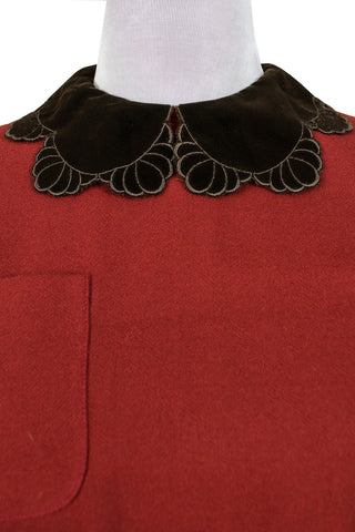 Vintage Valentino Mint condition dress with velvet trim SOLD - Dressing Vintage
