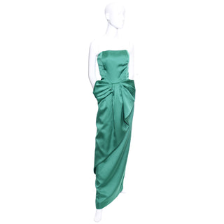 Victor Costa Floor Length Green Gown