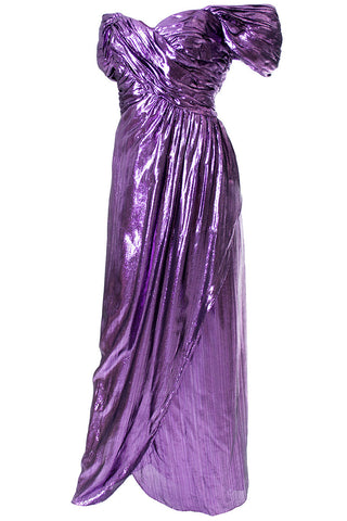 Dramatic Vintage Dress Victor Costa Purple