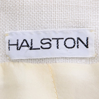 Vintage Halston Ivory Linen Jacket Size 4/6 white label