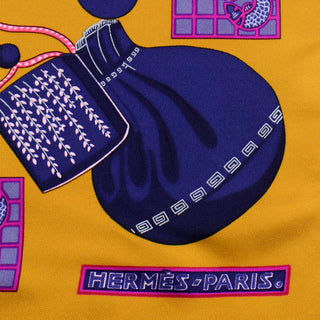 Hermes Anne Faivre Kimonos Et Inros Silk Vintage 1986Scarf