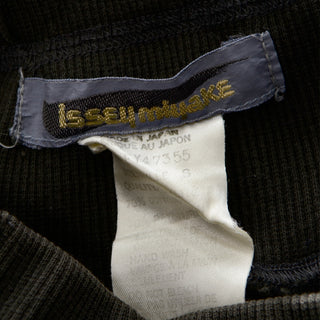 1980s Issey Miyake Vintage Deep Green Grey Knit Jodhpur Style Pants Japan Size Small