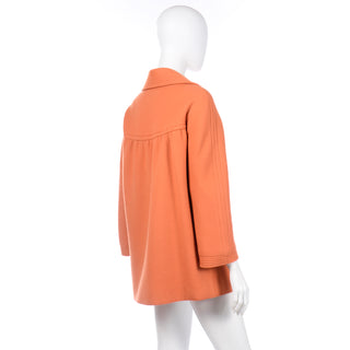 Pierre Cardin 1960s or Early 1970s Orange Wool Rare Vintage Jacket