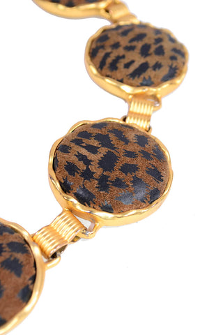 Vintage Faux Leopard Print & Gold Chain Belt
