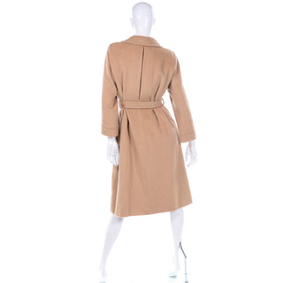 Tan 70's Vintage Camel Trench Coat With Belt