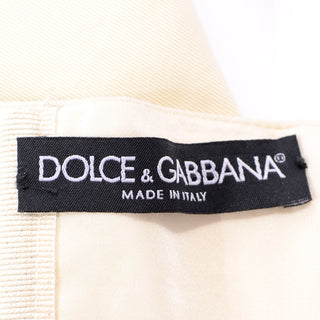 2002 Dolce & Gabbana Peek A Boo Black Lace Cream Cotton Dress w/ Corset Back