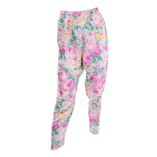 High waisted floral pants that go with a floral caftan