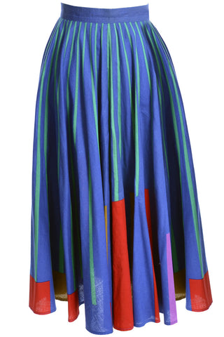 Cotton colorful vintage abstract circle skirt