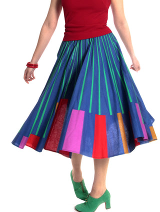 1950s Colorful Circle Skirt Size 6