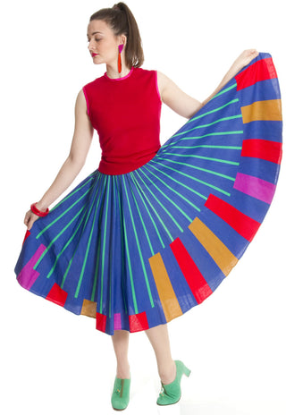 1950s Color Block vintage circle skirt