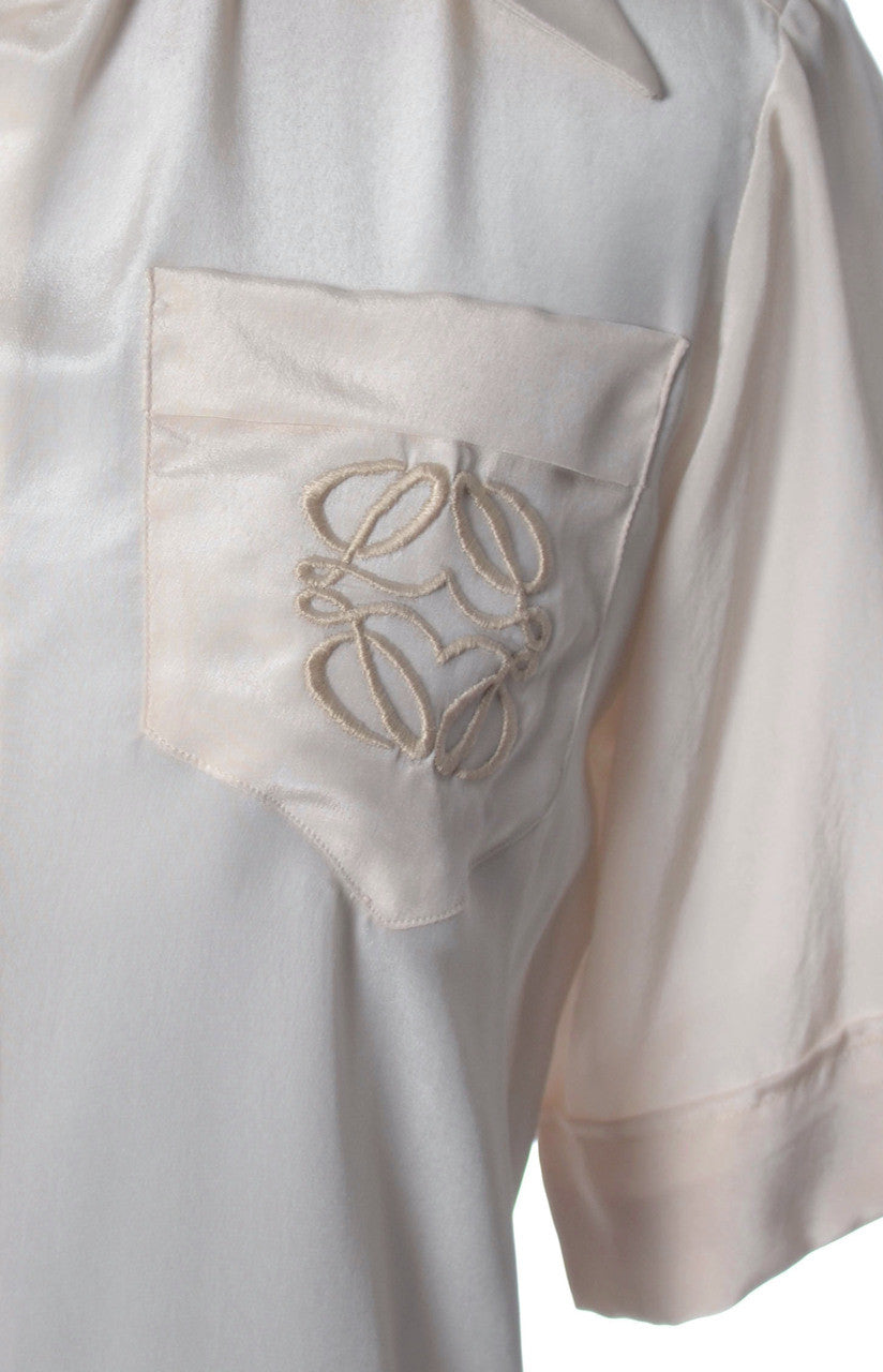 Loewe 1970's Vintage Silk Blouse