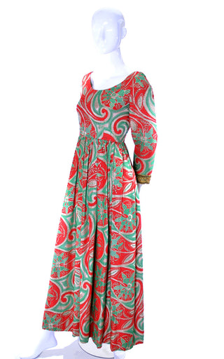 1960s Oscar de la Renta Rare Metallic Designer Vintage Dress - Dressing Vintage