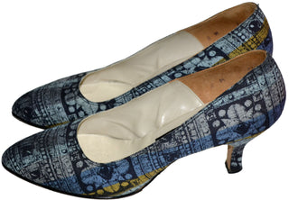 1950's Batik Style Danseur Vintage Shoes Expressly for Delman 8M - Dressing Vintage