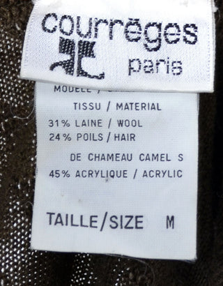 Courreges Paris Camel Hair Blend Knit Vintage Sweater - Dressing Vintage