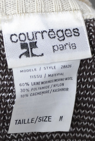 Vintage Courreges Cashmere Wool Knit Snowflake Sweater - Dressing Vintage