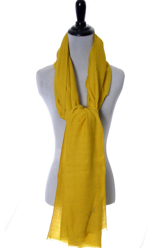 Kenzo Paris mustard yellow vintage scarf or shawl - Dressing Vintage