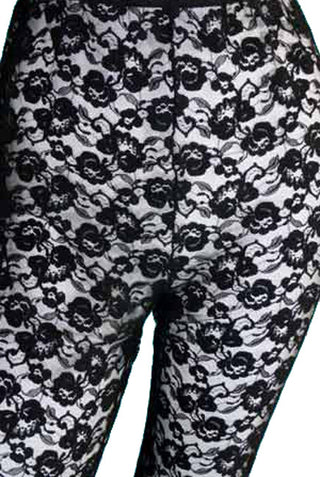 black lace vintage pajama bottoms pants