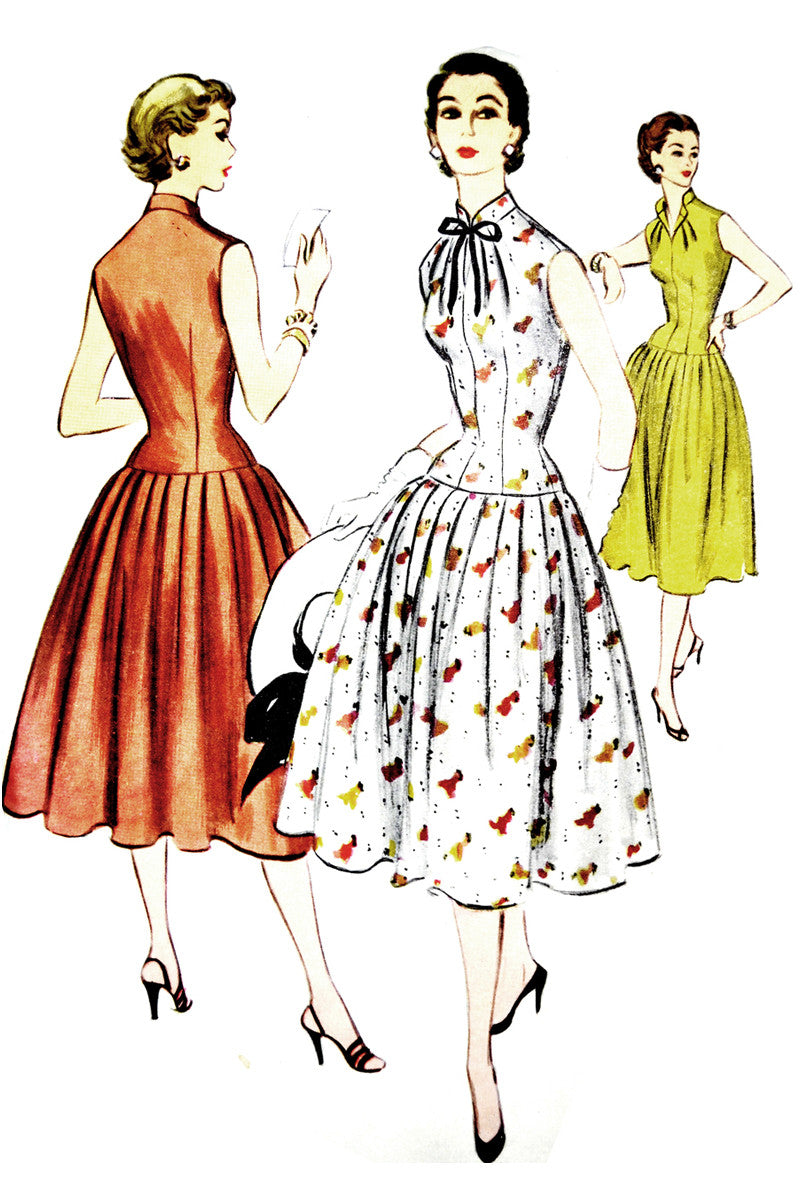 Uncut McCall's 3189 1950s vintage dress pattern Modig Uncut McCall's 3189 1950s vintage dress pattern Modig