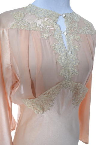 1940s Bias Cut Vintage Nightgown Blum Store Philadelphia - Dressing Vintage