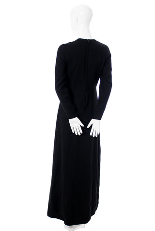 Vintage designer Nina Ricci 1970s black evening gown - Dressing Vintage