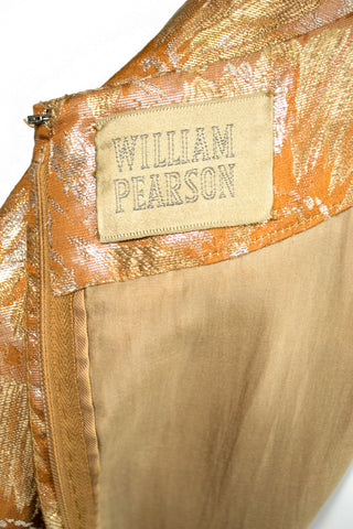 1950s William Pearson Designer Gold Vintage Dress - Dressing Vintage