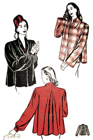 Butterick 3890 Vintage 1940s Sewing Pattern for Jackets 32B - Dressing Vintage